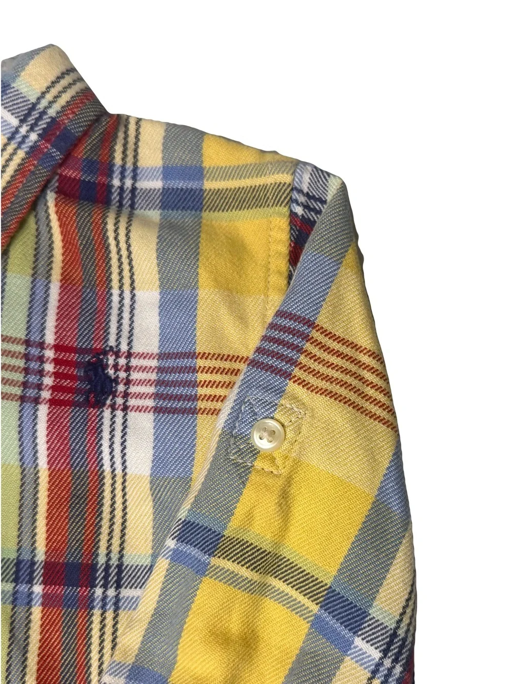 Ralph Lauren Yellow, Blue & Red Plaid Flannel
